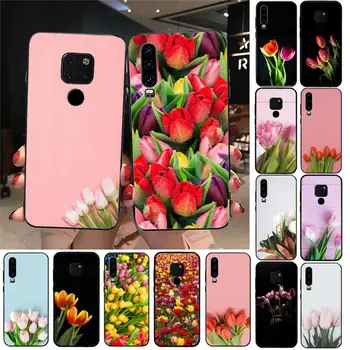 Tulip gėlių Telefoną Atveju Huawei Honor 7A 7C ru 5.7 8 8x 9 10 20lite 10i 20i Garbė Žaisti 6.3