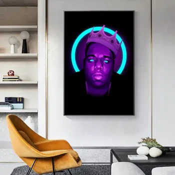 Tupac Shakur Žinomų Hip-Hop Repo Muzikos Dainininkas Žvaigždžių Modernios Sienos Meno Plakatas Drobės Tapybos Svetainės Namų Dekoro be Rėmelio