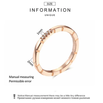UILZ Paprastos Konstrukcijos Rose Aukso Spalvos Sužadėtuvių Žiedai Moterims Micro-inkrustacijos Cirkonis su Vario Aukštos Kokybės Žiedas, Papuošalų Mados