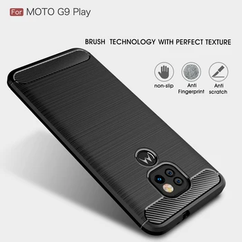 Ultra-plonas Telefoną Atveju Motorola G9 Vairo Plunksna 2021 5G G Greitai E 2020 G8 Lite Plius G7 E7 Žaisti Silikono Anglies Pluošto TPU Dangtis