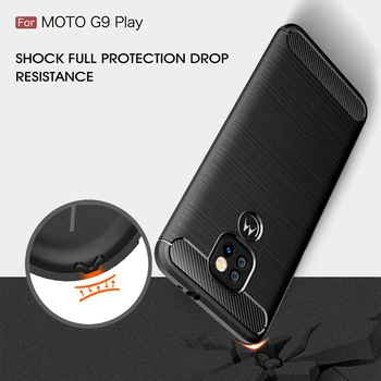 Ultra-plonas Telefoną Atveju Motorola G9 Vairo Plunksna 2021 5G G Greitai E 2020 G8 Lite Plius G7 E7 Žaisti Silikono Anglies Pluošto TPU Dangtis