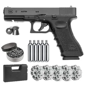 Umarex GBB Glock 17 Kit+Gun Kulka Keitiklis 2 Co2 Kulkas ir Pakuotės 500ct Švino Granulės Klasikinis Namų Deco Metalo Sienos Ženklas