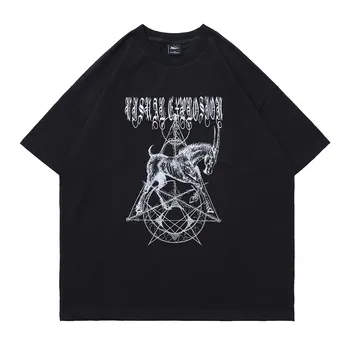 UNCLEDONJM Abstraktus Modelis negabaritinių marškinėliai harajuku grafinis tees Hip-Hop trumparankoviai marškinėliai Vasaros retro marškinėliai UT2122