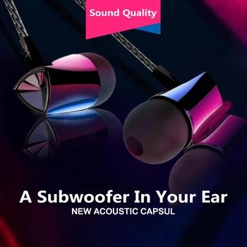 Universalus 3,5 mm Žaidimų Sporto, Muzikos Ausinės Laidinio Super Bass AUX į ausis įkišamos Ausinės Su integruotu Mikrofonu Rankose Nemokamai 
