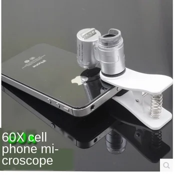 Universalus Clip-on Mikroskopu 60 Kartų Didinimo Telefono Didinamojo stiklo papuošalai, Juvelyriniai Antikvariniai Atpažinimas