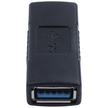 USB 3.0 Adapteris A-Type Female, kad Moterų Prikabinimo Jungtis Juoda