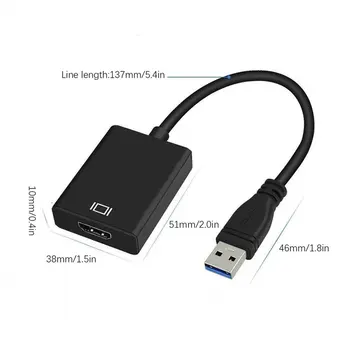 USB 3.0 HDMI Suderinamus Moterų Audio Video Adapteris Keitiklis, Laidas, skirtas 