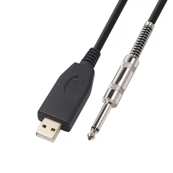 USB 6.35 Elektrinė Gitara Įrašymo Laidas USB Prie XLR Audio Kabelis Įrašymo Kabelio Laido Adapteris 2m Gitara Kabelis