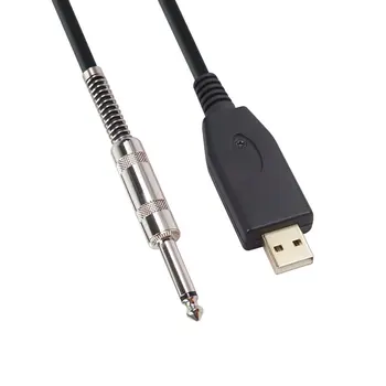 USB 6.35 Elektrinė Gitara Įrašymo Laidas USB Prie XLR Audio Kabelis Įrašymo Kabelio Laido Adapteris 2m Gitara Kabelis