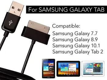 USB Duomenų Įkroviklio Įkrovimo Kabelis Samsung Galaxy 7 7.7 8.9 10.1 Tab 2 Planšetinis Pastaba 10.1 GT-N8000 N8010 P1000