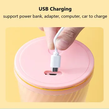 USB Elektros 350ml Orange Sulčiaspaudė Taurės Nešiojamų Vieno mygtuko Valymo Sulčiaspaudė 1500mAh Baterija 2 Valandas, Greitai Įkrauti Virtuvės Įrankiai