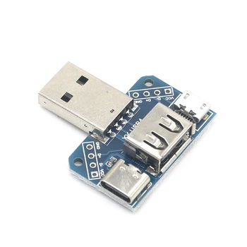USB Galvos Skydas Male USB Jungtis Tipas-c Micro Moterų USB 2.54-4P perdavimo bandymų valdybos USB adapterio plokštė XY-USB4