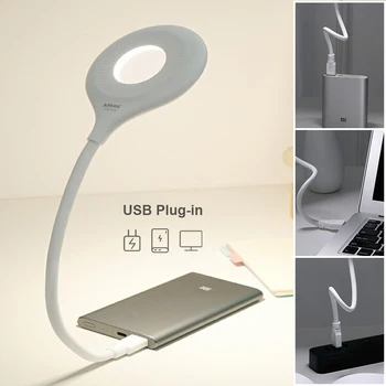 USB Stalo Lempa, Sulankstomas Nešiojamų LED Šviesos Nėra Mirgėjimo Minkšta Šviesa PC Lempos Studijų Skaitymo Šviesos Energijos Taupymo Akių Apsauga