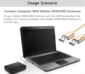 USB į USB vyrų vyrų kabelis HD Kamera, Kompiuteris PC kabelis USB 2.0 extension cable USB Kabelio ilgintuvas