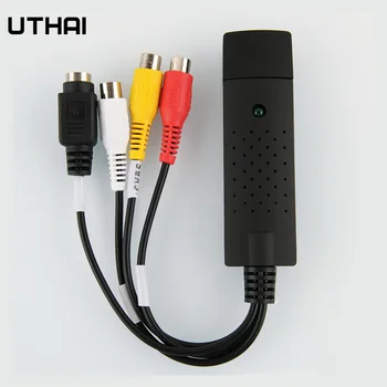 UTHAI Nešiojamų Lengva bžūp USB2.0 Audio Video Užfiksuoti Kortelės Adapteris į VHS Į DVD, Video Capture Konverteris Win7/8/XP/Vista