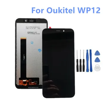 Už OUKITEL WP12 5.5 colio Telefono LCD +Touch Ekranas skaitmeninis keitiklis Asamblėjos Naujų Originalių Dalių Pakeitimas