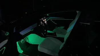 Už Tesla Modelis 3 modelis Y 2021 Papuošti inter Aplinkos lempos app kontrolės inter automobilių Šviesos Centre ramstis ragų padengti app kontrolės
