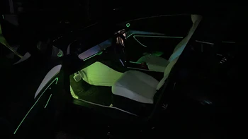 Už Tesla Modelis 3 modelis Y 2021 Papuošti inter Aplinkos lempos app kontrolės inter automobilių Šviesos Centre ramstis ragų padengti app kontrolės