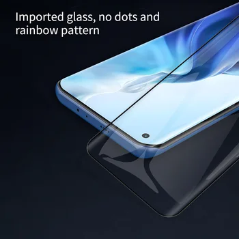 Už Xiaomi Mi 11 Grūdintas Stiklas Nillkin DS+MAX Anti-Sprogimo Ekrano apsaugos Xiaomi Mi 11 3D Išlenkti Visiškai Padengti Stiklo Plėvelės