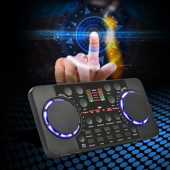 V300 Pro Live Transliacijos Garso plokštė 10 Garso Efektai 4.0 Garso Sąsaja Maišytuvu DJ Muzikos Įrašymo Studijoje Karaoke