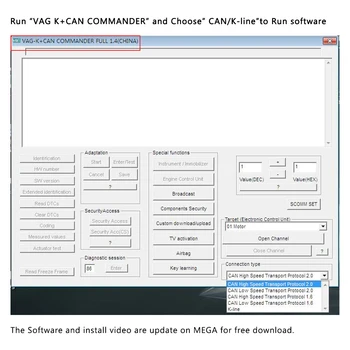 VAG K+CAN K Can Commander 1.4 PIC18F258 FTDI OBD2 OBD Automobilių Diagnostikos Auto Scanner Tool kabelis AUDI/V/Skoda/Seat