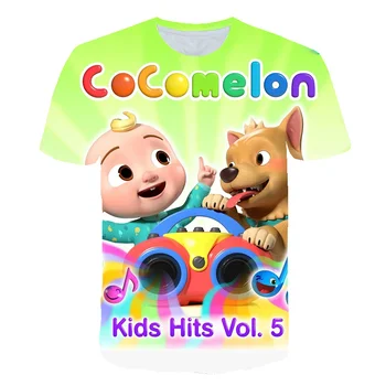 Vaikai 3D Cocomelon Spausdinti marškinėliai Mielas Kūdikis marškinėlius Merginos NAUJAS Vasaros Tees Viršuje Drabužiai Vaikams, Cartoon Drabužius Atsitiktinis xxx teen