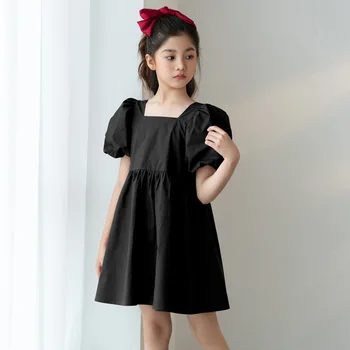 Vaikai Drabužių 2021 Naujas Vasaros Mergaitės Mielas Suknelė Sluoksniuotos Rankovėmis Bamblys Baby Princess Dress Vaikus, Drabužiai,#6208