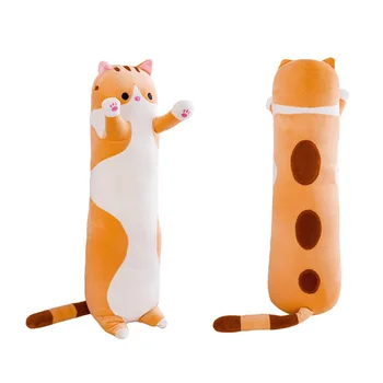 Vaikai, Suaugusieji, 50/70cm Mielas Minkštas Pliušinis Ilgai Katė Pagalvę Lėlės Animacinių filmų Gyvūnų Cat Kitten Big Ilgai Miega Pagalvė Pagalvėlės Sustiprinti Žaislas