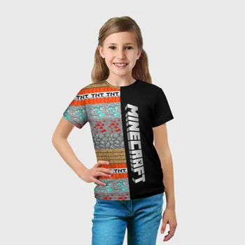 Vaikiški marškinėliai 3D Minecraft (blokai)