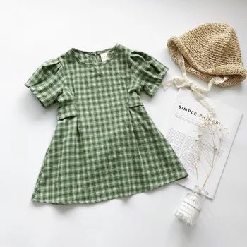 Vaikų drabužiai 2021 m. vasarą naująjį užsienio stiliaus korėjos cute girl mažos šviežios ekologiškos medvilnės pledas 