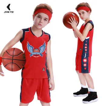 Vaikų Krepšinio Marškinėlius Užsakymą Pigiai Krepšinio Uniformas Berniukams, Mergaitėms Kvėpuojantis Sporto Mokymo Drabužius Krepšinio Marškinėliai F003