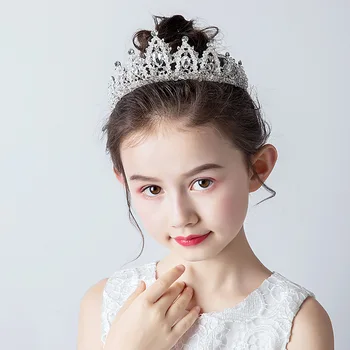 Vaikų mergaičių šukuosena veiklos aksesuarai merginos laukinių plaukų aksesuarai princess crown kūdikio plaukų, kaklaraištis, karūna, vainikas
