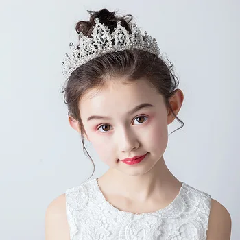 Vaikų mergaičių šukuosena veiklos aksesuarai merginos laukinių plaukų aksesuarai princess crown kūdikio plaukų, kaklaraištis, karūna, vainikas