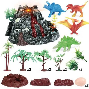 Vaikų žaislai Modeliavimas dinozaurų vulkanas pavyzdį, žaislai, kietas žėrintis/vandens purškimo/dinozaurų skambina vulkanas žaislai vaikams