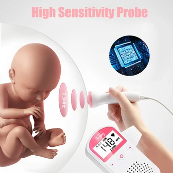 Vaisiaus doplerio Kūdikio stebėjimo Doplerio Nėščioms Moterims, Namuose Echolotai Doplerio Nėščioms Doplerio Detektorius 2.5 MHz, Ne Radiacija