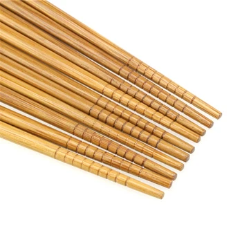 Vaizdo Touch Daugkartinio naudojimo 5 Poros Rinkinys Rankų darbo Bambuko Japonijos Natūralios Medienos Lazdelės Suši Maisto Spalvotų Medinių Pjaustyti lazdos