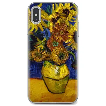 Van Gogho Saulėgrąžos aliejaus tapybai TPU Silikono Atveju Sony Xperia XA1 XA2 ULTRA 10 X L2 Dėl Kolega realme c3 6 6S 6i 7 7i Pro c11