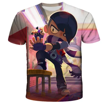 Varna Vaikai Shooter 3D Atspausdintas T-Shirt Berniukai Mergaitės Dėvėti, Rudos spalvos Marškinėliai Star Mados Mergaičių Trumpas Rankovėmis Viršuje 2021 Dovana