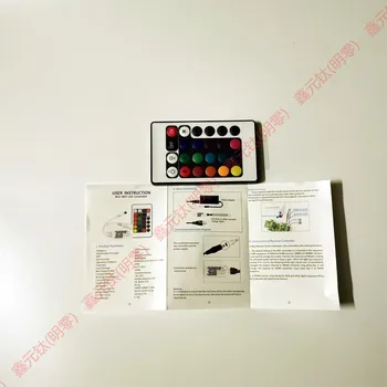 VARTOTOJO INSTRUKCIJA Mini Wifi LED valdiklis RGB RGBW 5-28v 100W 24key APP reguliatoriai Šviesumo intensyvumo spalvų kontrolė