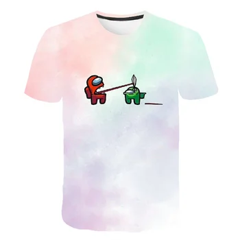 Vasaros 2021 Vaikų marškinėliai Tarp Mūsų Marškinėliai Imposters Populiarių Žaidimų Spausdinti Vaikai Viršūnes Gatvės Mados Drabužiai