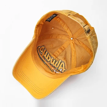 Vasaros Aukštos Kokybės Lauko Siuvinėjimas Logotipas 6 Skydelis Golfo Tėtis Skrybėlę Medvilnės Beisbolo Kepuraitę