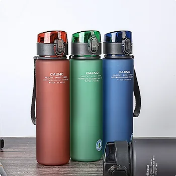 Vasaros Plastikinių Vandens Butelių Matinis Paviršius BPA Free Nuotėkio Įrodymas, Sporto, Vandens Butelis Aukštos Kokybės Nešiojamų Mėgstamų Gėrimų Butelių
