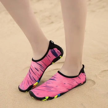 Vasarą vandens batai vyrams ir moterims, plaukimo batus, vandens paplūdimio bateliai vyriški didelio dydžio sportiniai bateliai spalvinga juostelės