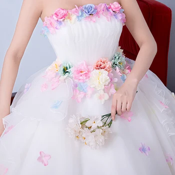 Vestidos Suknelė 2020 Naujas Elegantiškas Šalis Prom Oficialų Stebėjimo Kamuolys Suknelė Saldus Gėlių Spausdinti Quinceanera Dresse Plius Dydis