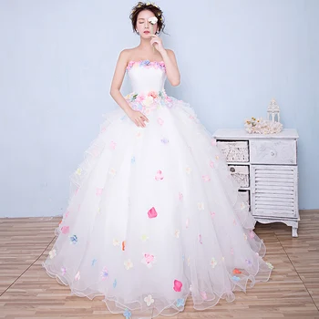 Vestidos Suknelė 2020 Naujas Elegantiškas Šalis Prom Oficialų Stebėjimo Kamuolys Suknelė Saldus Gėlių Spausdinti Quinceanera Dresse Plius Dydis