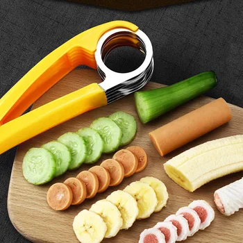 Virtuvės reikmenys bananų slicer vaisių, daržovių dešra slicer daržovių salotos skustukas kepimo įrankis virtuvėje