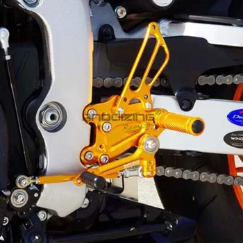 Visą CNC Aliuminio Motociklo Reguliuojamas Rearsets Galiniai Rinkiniai Koja Vinys, Skirtas YAMAHA YZF R1-2017