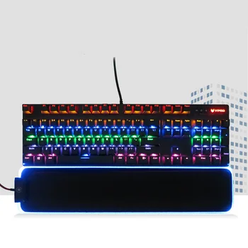 Vococal 47 x 10CM RGB Žėrintis LED Gumos Klaviatūros Riešo Poilsio Paramos Pagalve Padas LOL Žaidėjai Stenografistai Lengva Rašyti Skausmo