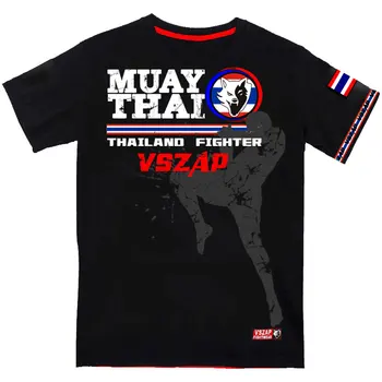 VSZAP Tailando bokso mokymo bokso sporto vyrų kovos marškinėliai trumpomis rankovėmis vasaros sporto transliacijos kovos menų vėjo MMA