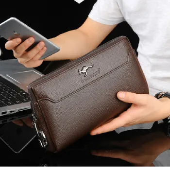 Vyriški PU ranka maišo notecase apsaugos kodas užraktas rankinėje daugiafunkcinis piniginės laisvalaikio verslo